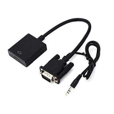 VGA Mâle vers HDMI Femelle Adaptater +Audio Converter //Convertisseur VGA-HDMI