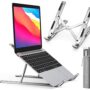 support pliable pour ordinateur portable mac et pc, en aluminium, support antidérapant